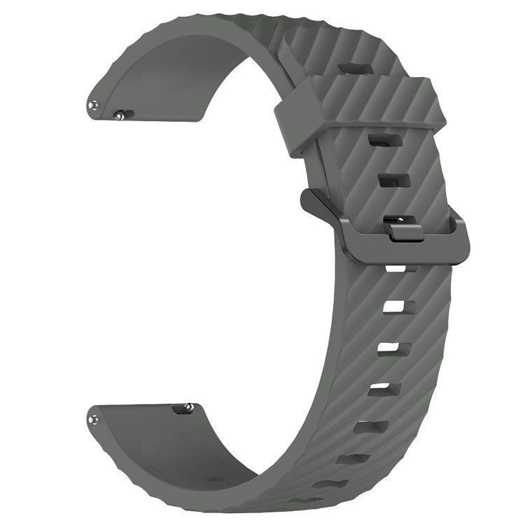 KALEBOL 22mm Silicone Band for Huawei Watch 4 / 4 Pro / GT 4 46mm Tire Pattern Watch Strap - Grey