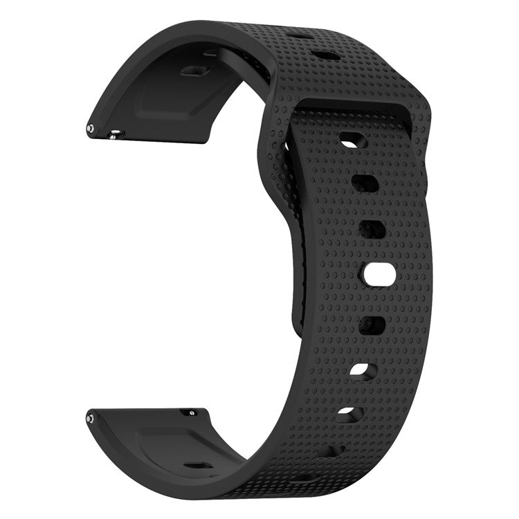 KALEBOL 22mm Strap for Huawei Watch 4 / 4 Pro / GT 4 46mm Dots Silicone Watch Band - Black