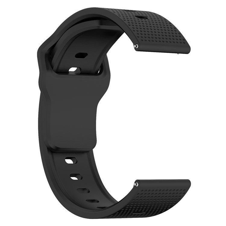 KALEBOL 22mm Strap for Huawei Watch 4 / 4 Pro / GT 4 46mm Dots Silicone Watch Band - Black