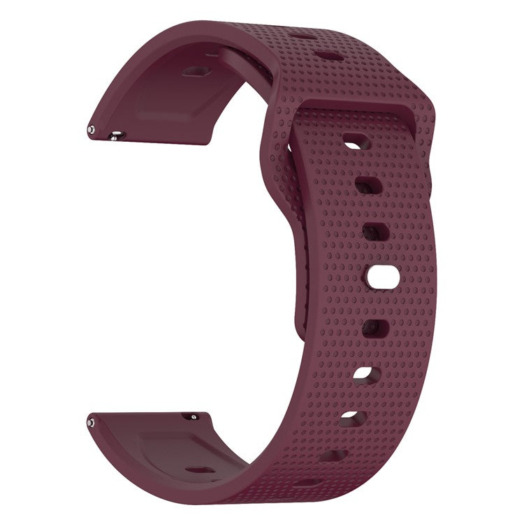 KALEBOL 22mm Strap for Huawei Watch 4 / 4 Pro / GT 4 46mm Dots Silicone Watch Band - Wine Red