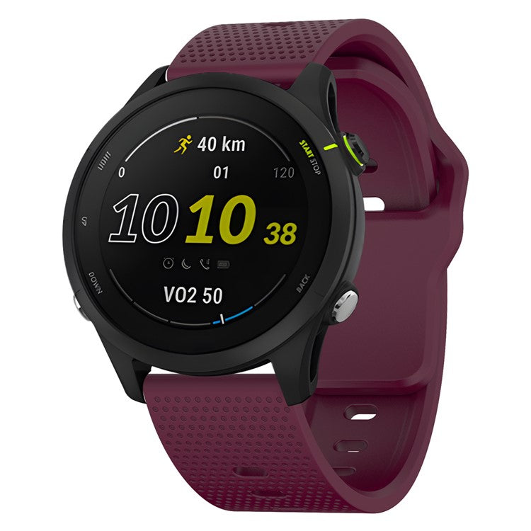 KALEBOL 22mm Strap for Huawei Watch 4 / 4 Pro / GT 4 46mm Dots Silicone Watch Band - Wine Red