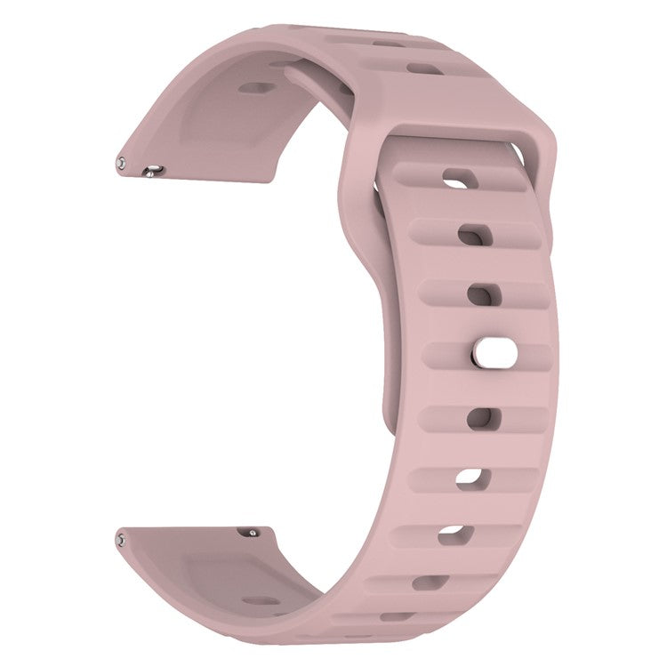 KALEBOL 20mm Silicone Strap for Huawei Watch GT 3 42mm / GT 3 Pro 43mm Wave Design Watch Band - Rose Pink