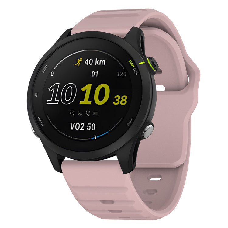 KALEBOL 20mm Silicone Strap for Huawei Watch GT 3 42mm / GT 3 Pro 43mm Wave Design Watch Band - Rose Pink