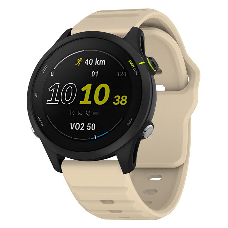 KALEBOL 20mm Silicone Strap for Huawei Watch GT 3 42mm / GT 3 Pro 43mm Wave Design Watch Band - Beige