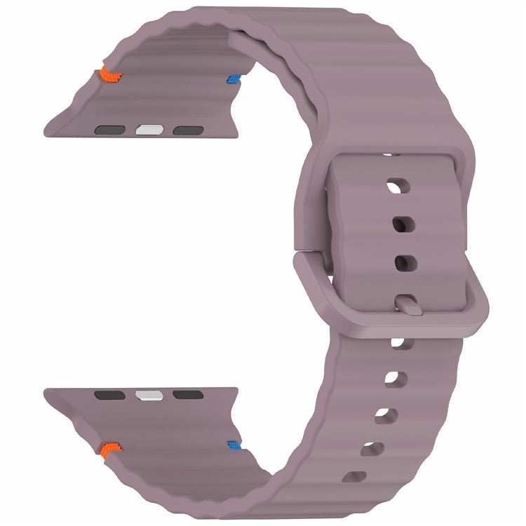For Apple Watch Series 10 42mm / 9 8 7 41mm / SE (2023) SE (2022) SE 6 5 4 40mm / 3 2 1 38mm Silicone Watch Band - Purple
