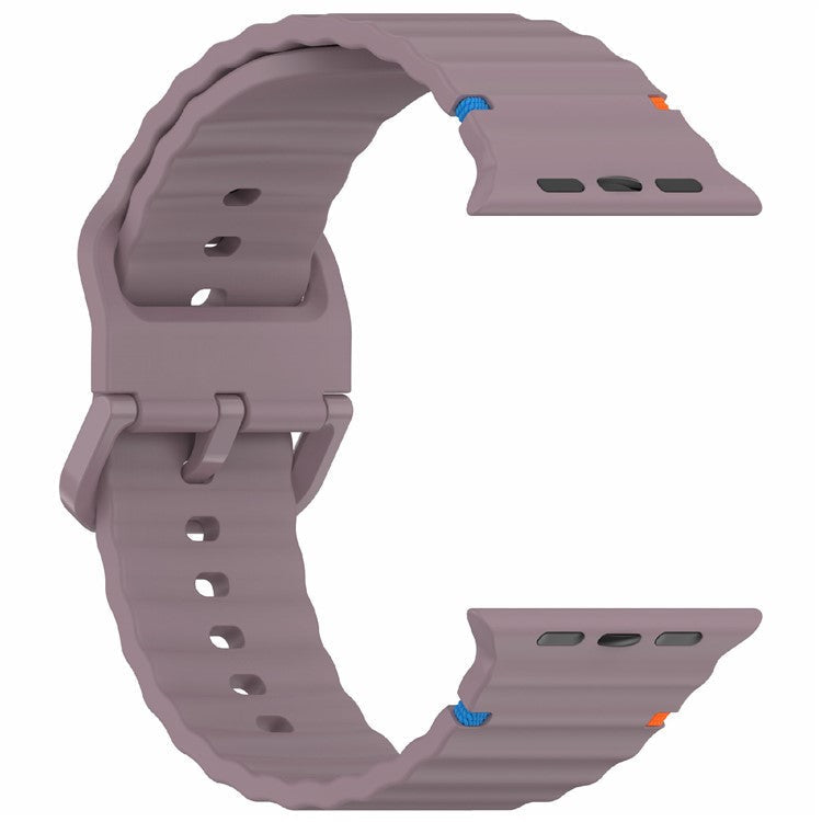 For Apple Watch Series 10 42mm / 9 8 7 41mm / SE (2023) SE (2022) SE 6 5 4 40mm / 3 2 1 38mm Silicone Watch Band - Purple