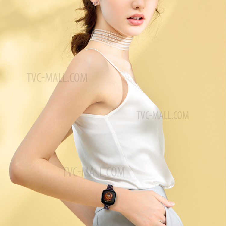 Resin Watch Band Light Weight Colorful Replacement for Fitbit Versa 3/Sense - Chocolate