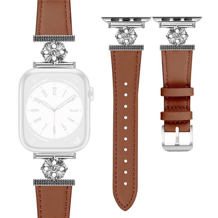 Watch Band for Apple Watch Series 10 46mm / Ultra 2 / Ultra 49mm / 9 8 7 45mm / SE (2023) SE (2022) SE 6 5 4 44mm / 3 2 1 42mm Strap - Brown