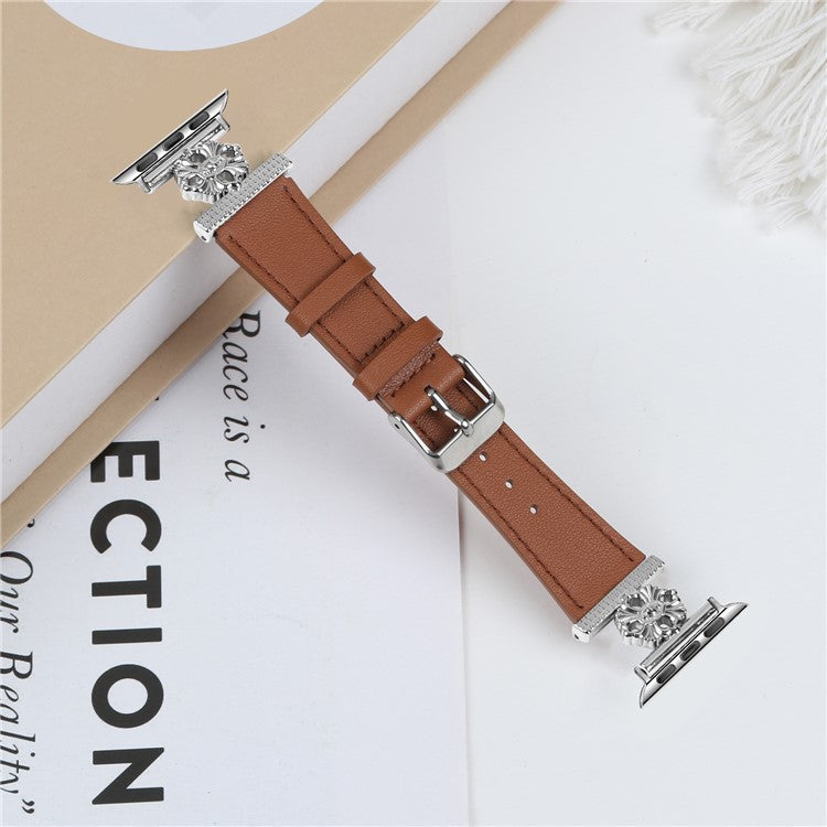 Watch Band for Apple Watch Series 10 46mm / Ultra 2 / Ultra 49mm / 9 8 7 45mm / SE (2023) SE (2022) SE 6 5 4 44mm / 3 2 1 42mm Strap - Brown