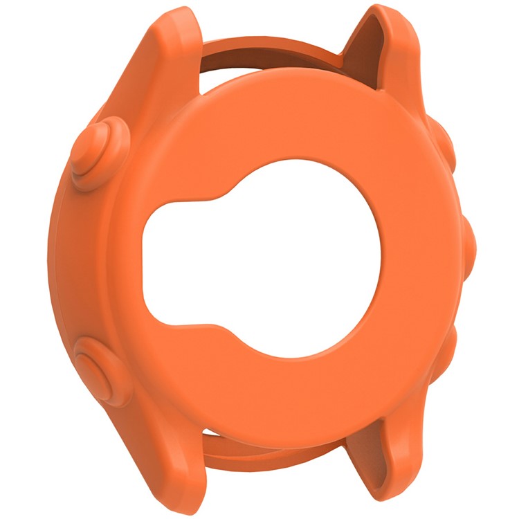 For Garmin Forerunner 255 / Forerunner 265 Cross-texture Silicone Band with Watch Case - Orange