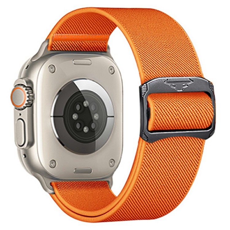 Nylon Strap for Apple Watch Series 10 46mm / Ultra 2 / Ultra 49mm / Series 9 8 7 45mm / SE (2023) SE (2022) SE 6 5 4 44mm / 3 2 1 42mm Band - Orange