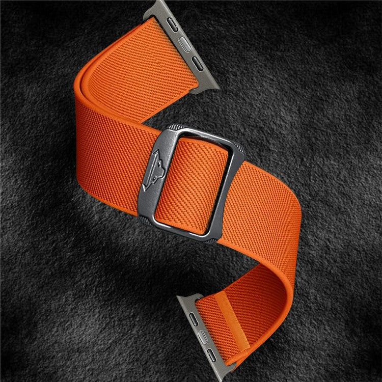 Nylon Strap for Apple Watch Series 10 46mm / Ultra 2 / Ultra 49mm / Series 9 8 7 45mm / SE (2023) SE (2022) SE 6 5 4 44mm / 3 2 1 42mm Band - Orange