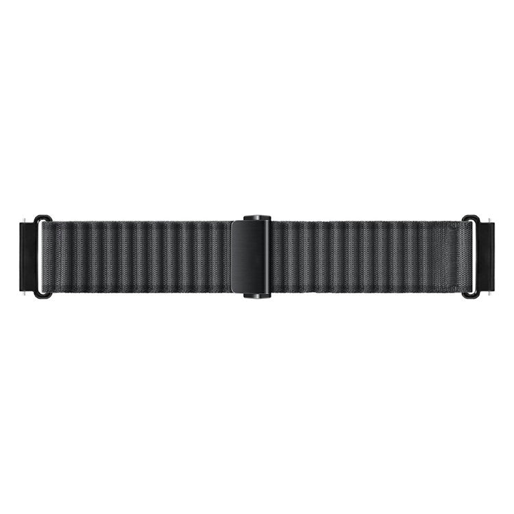 For Huawei Watch GT 3 42mm / GT 3 Pro 43mm Watch Strap 20mm Wave Design Nylon Wrist Band - Dark Grey