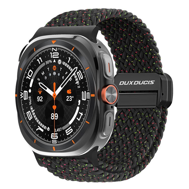 DUX DUCIS Mixture Pro Series For Samsung Galaxy Watch Ultra 47mm Nylon Braided Watch Band Magnetic Strap - Black