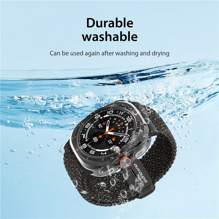 DUX DUCIS Mixture Pro Series For Samsung Galaxy Watch Ultra 47mm Nylon Braided Watch Band Magnetic Strap - Black