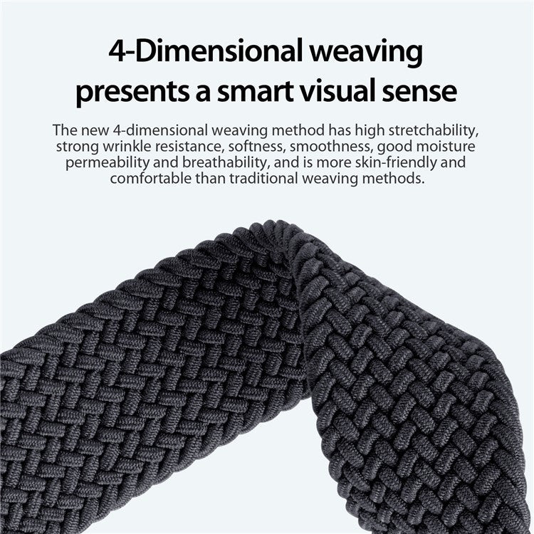 DUX DUCIS Mixture Pro Series For Samsung Galaxy Watch Ultra 47mm Nylon Braided Watch Band Magnetic Strap - Midnight