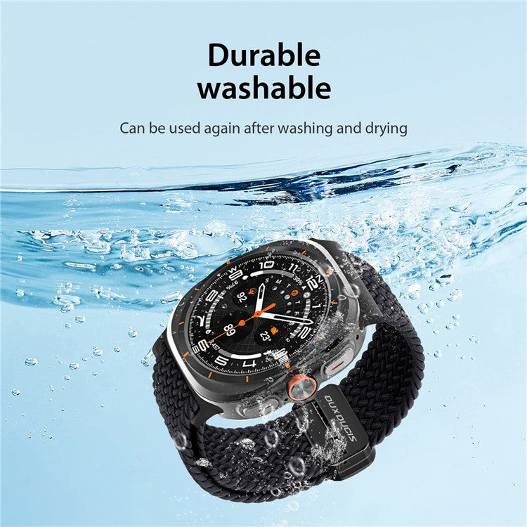 DUX DUCIS Mixture Pro Series For Samsung Galaxy Watch Ultra 47mm Nylon Braided Watch Band Magnetic Strap - Midnight