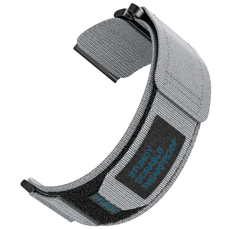 24mm Nylon Watch Band for Suunto 9 / 7 / Spartan Sport Wrist HR Baro Loop Fastener Strap - Grey