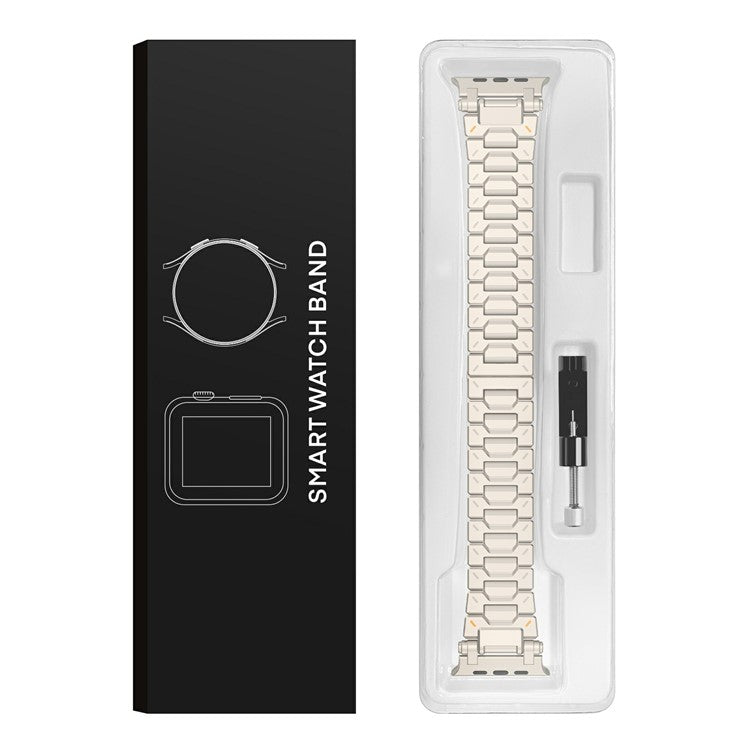 Strap for Apple Watch Series 10 46mm / Ultra 2 / Ultra 49mm / Series 9 8 7 45mm / SE (2023) SE (2022) SE 6 5 4 44mm / 3 2 1 42mm Watch Band with Tool - Titanium