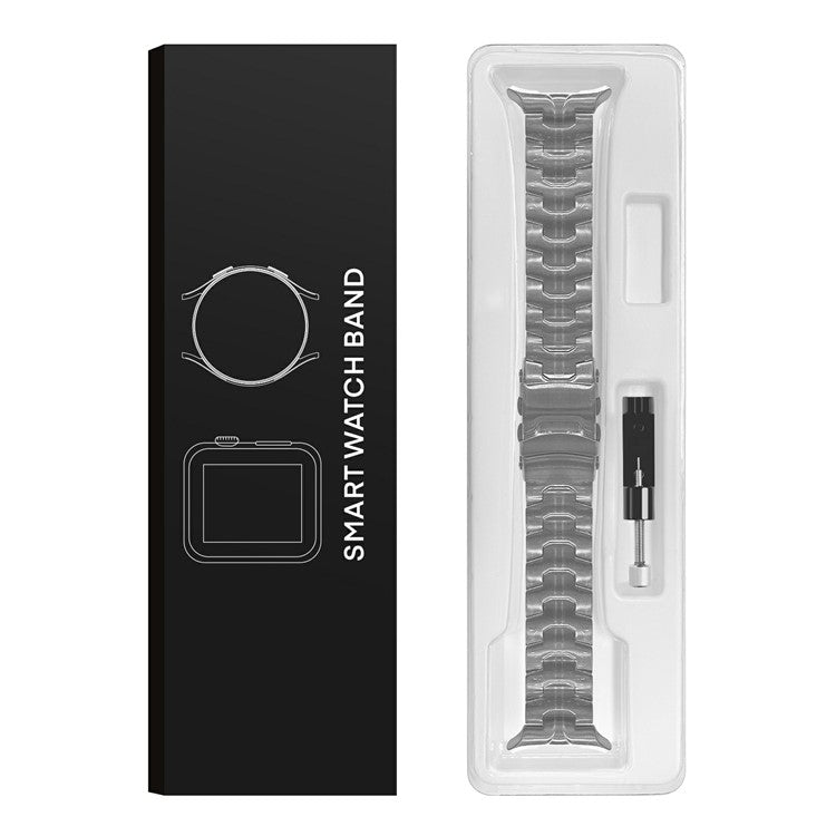 For Samsung Galaxy Watch Ultra 47mm Watch Band Titanium Alloy Wrist Strap with Tool - Titanium+Orange