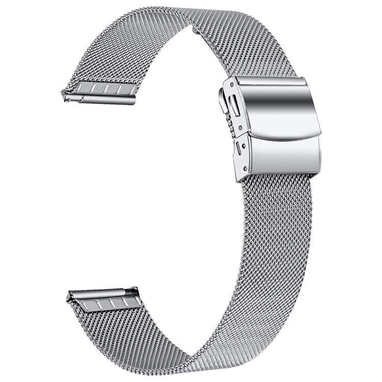 For Samsung Galaxy Watch7 44mm / 40mm Metal Watch Strap Milanese Mesh Wrist Band with Folding Buckle, Silver