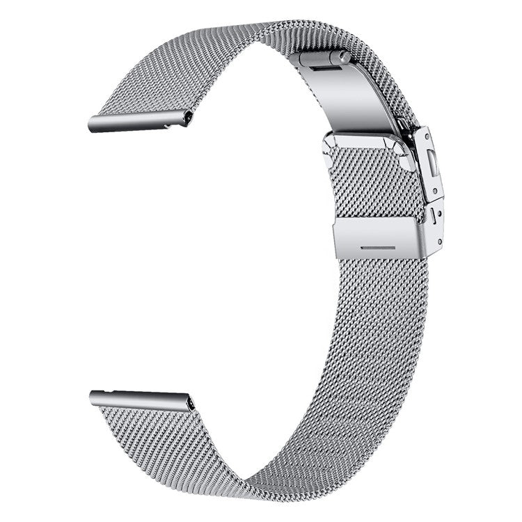 For Samsung Galaxy Watch7 44mm / 40mm Metal Watch Strap Milanese Mesh Wrist Band with Folding Buckle, Silver