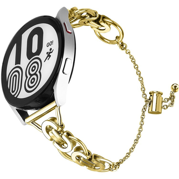 For Samsung Galaxy Watch7 44mm / 40mm Smart Watch Band Single Chain Style Metal Bracelet - Gold