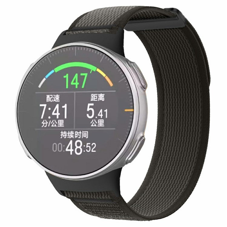 For Polar Vantage Watch Strap Nylon Loop Adjustable Wrist Band - Black