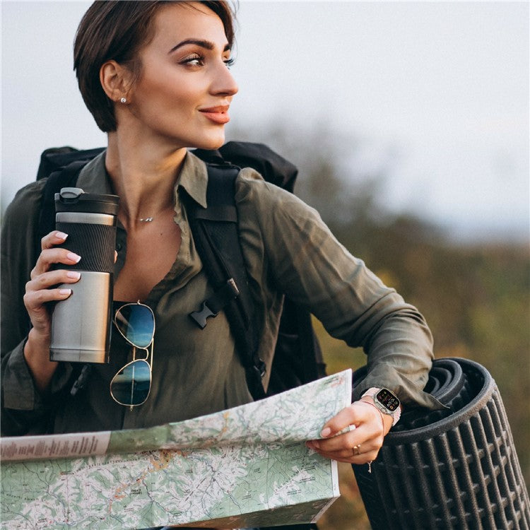 For Apple Watch Series 10 42mm / 9 8 7 41mm / SE (2023) SE (2022) SE 6 5 4 40mm / 3 2 1 38mm Nylon Loop Watch Strap - Orange