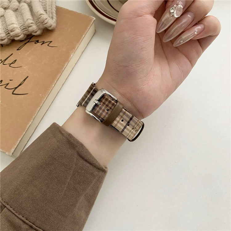 Plaid Woolen Strap for Apple Watch Series 10 46mm / Ultra 2 Ultra 49mm / Series 9 8 7 45mm / SE (2023) SE (2022) SE 6 5 4 44mm / 3 2 1 42mm - Style 2