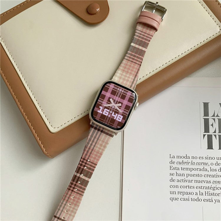 Plaid Woolen Strap for Apple Watch Series 10 42mm / 9 8 7 41mm / SE (2023) SE (2022) SE 6 5 4 40mm / 3 2 1 38mm - Style 3