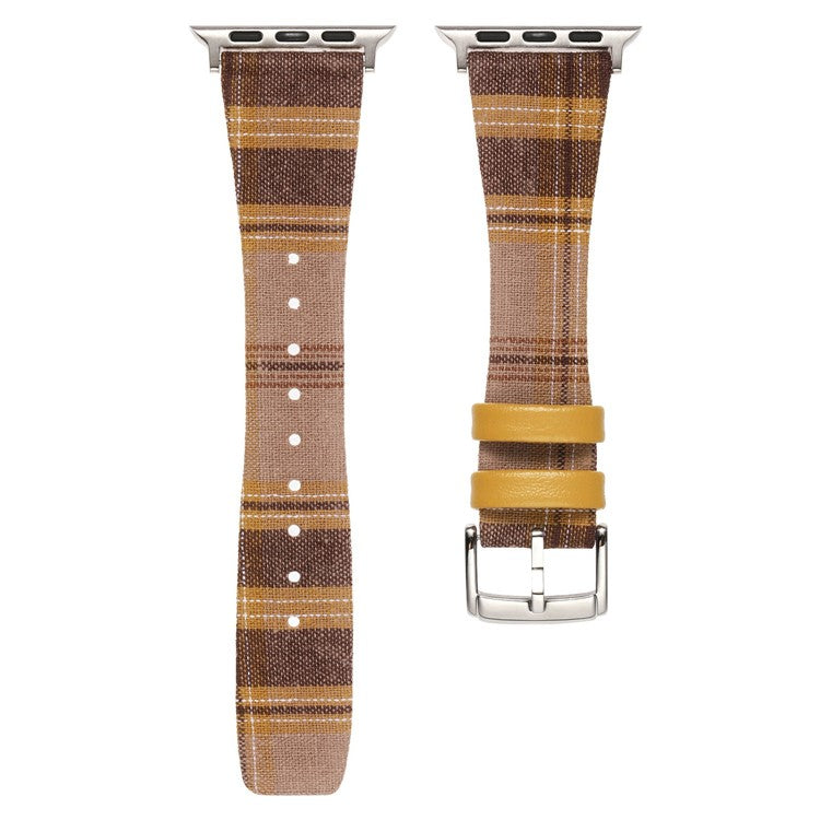 Plaid Woolen Strap for Apple Watch Series 10 42mm / 9 8 7 41mm / SE (2023) SE (2022) SE 6 5 4 40mm / 3 2 1 38mm - Style 6