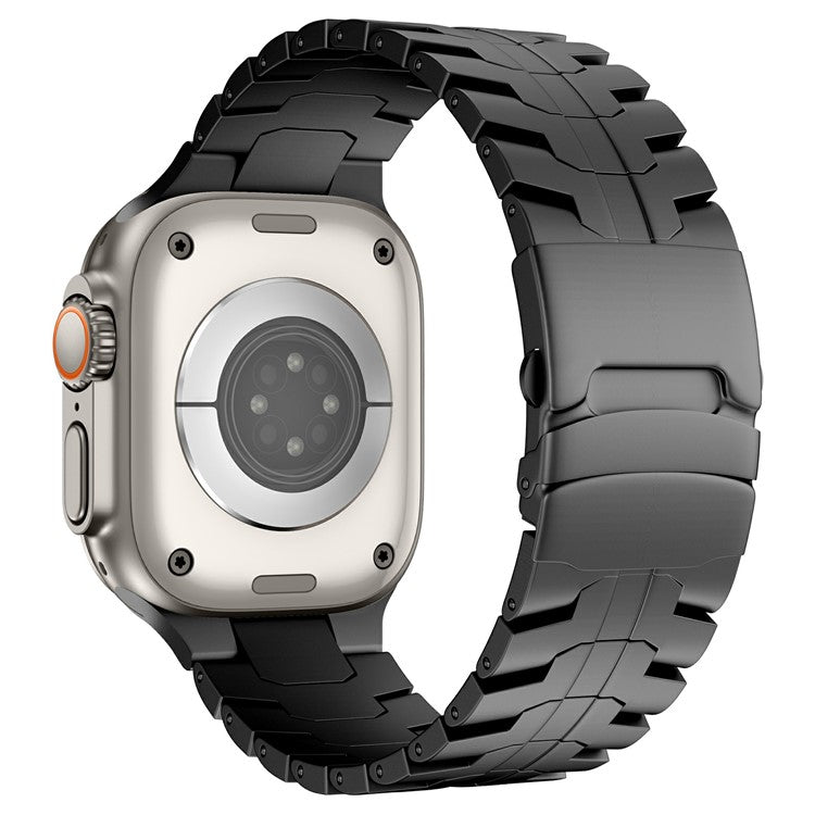 Metal Watch Strap for Apple Watch Series 10 46mm / Ultra 2 Ultra 49mm / Series 9 8 7 45mm / SE (2023) SE (2022) SE 6 5 4 44mm / 3 2 1 42mm - Black