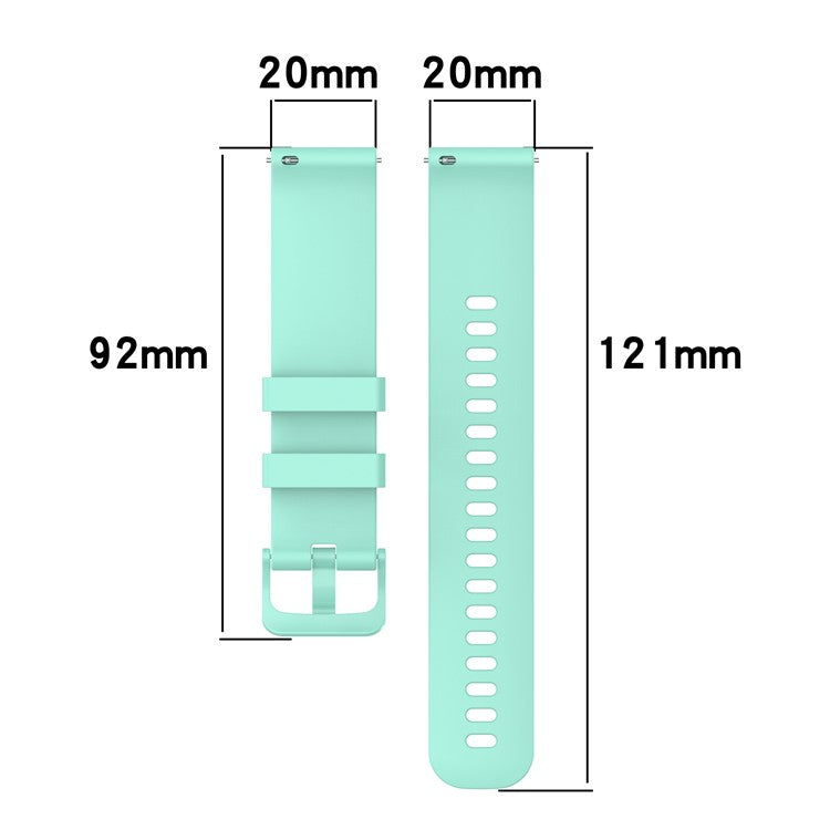 For Garmin Approach S50 / vivoactive 5 Silicone Watch Band 20mm Quick Release Replacement Strap - Grey
