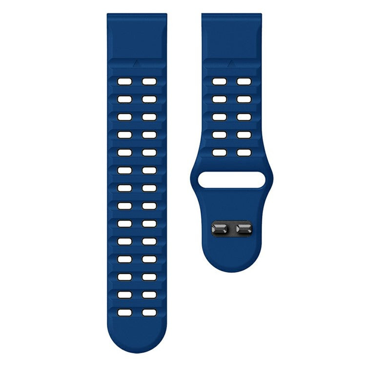 For Garmin Fenix 8 51mm / Enduro 3 / Enduro 2 Silicone Watchband Quick Release Buckle Dual Color Watch Strap - Sapphire+Black