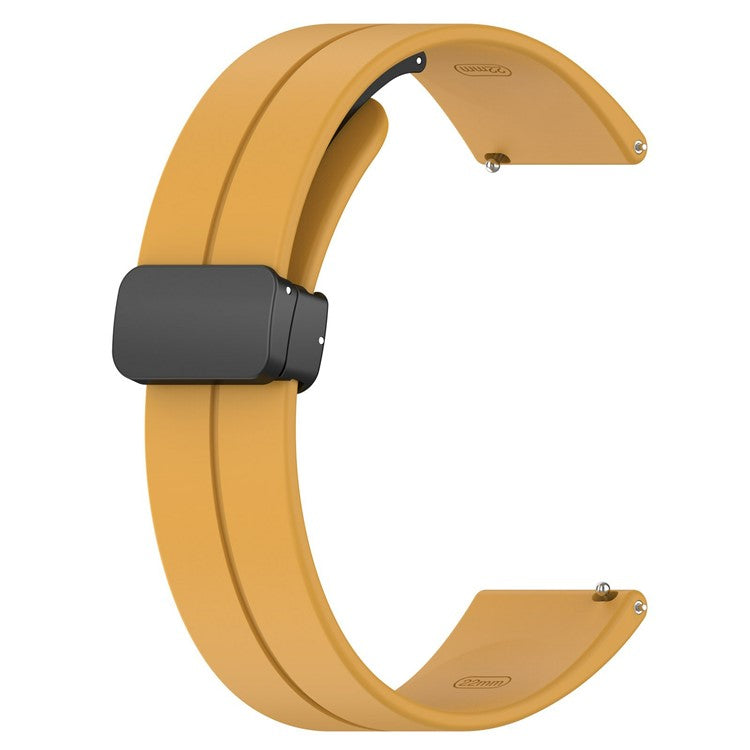 Watch Band for Xiaomi Redmi Watch 5 Active / Watch 5 Lite / Huawei Watch GT 5 46mm Universal 22mm Silicone Strap - Yellow