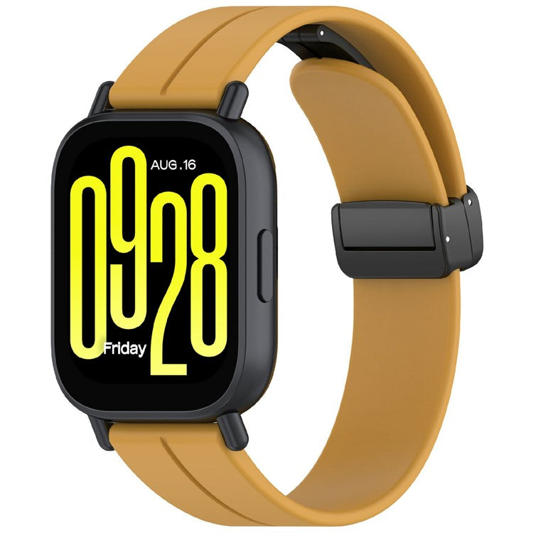 Watch Band for Xiaomi Redmi Watch 5 Active / Watch 5 Lite / Huawei Watch GT 5 46mm Universal 22mm Silicone Strap - Yellow