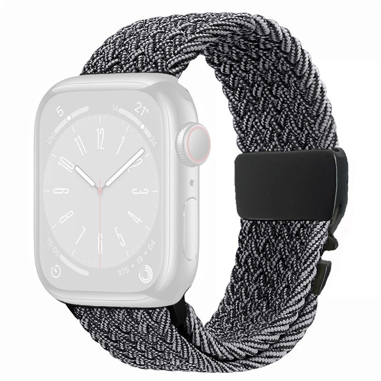 Strap for Apple Watch Series 10 42mm / 9 8 7 41mm / SE (2023) SE (2022) SE 6 5 4 40mm / 3 2 1 38mm Woven Watch Band - Metal Grey