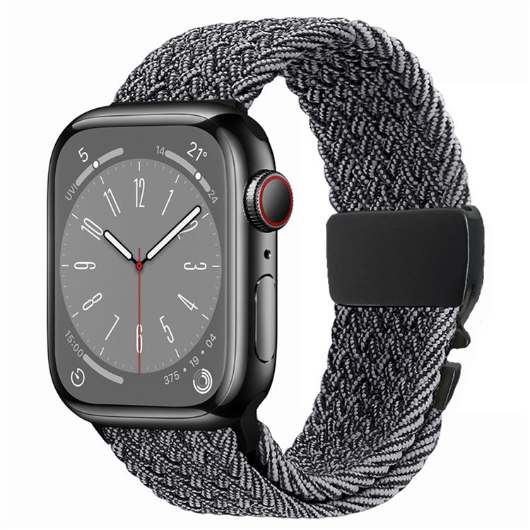 Strap for Apple Watch Series 10 42mm / 9 8 7 41mm / SE (2023) SE (2022) SE 6 5 4 40mm / 3 2 1 38mm Woven Watch Band - Metal Grey