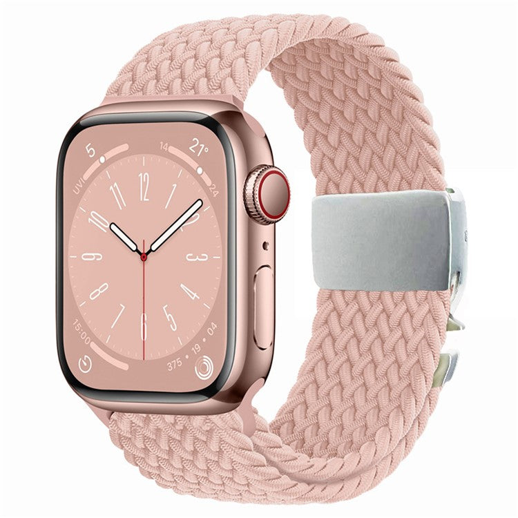 Strap for Apple Watch Series 10 42mm / 9 8 7 41mm / SE (2023) SE (2022) SE 6 5 4 40mm / 3 2 1 38mm Woven Watch Band - Pink