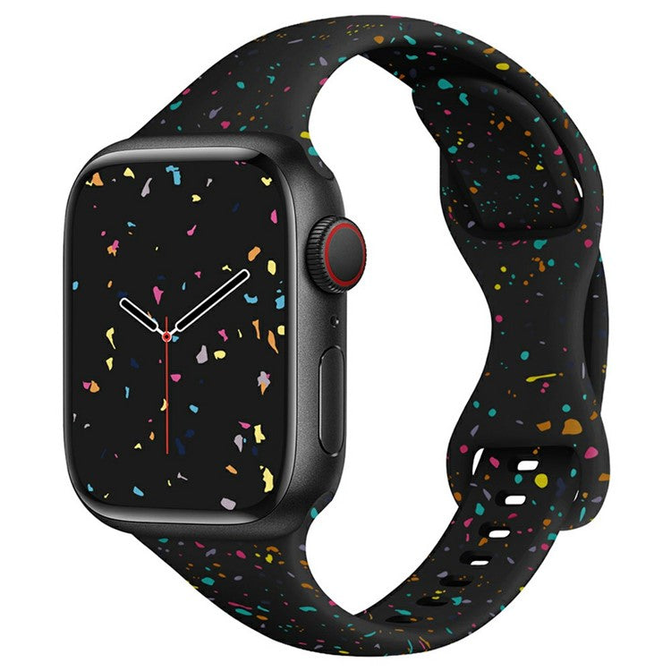 Strap for Apple Watch Series 10 42mm / 9 8 7 41mm / SE (2023) SE (2022) SE 6 5 4 40mm / 3 2 1 38mm Silicone Band - Black