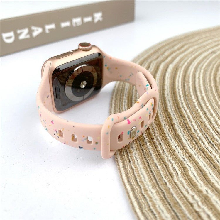 Strap for Apple Watch Series 10 42mm / 9 8 7 41mm / SE (2023) SE (2022) SE 6 5 4 40mm / 3 2 1 38mm Silicone Band - Black