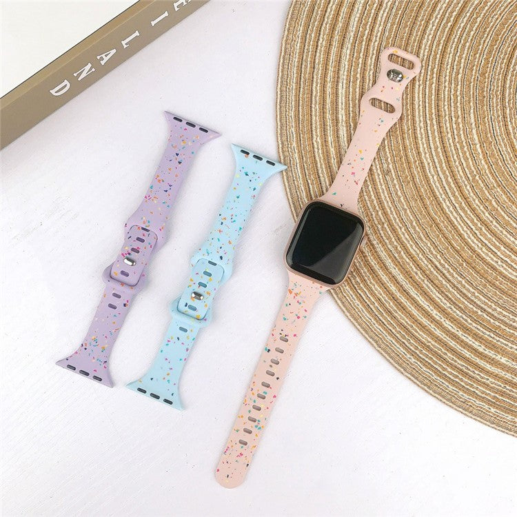 Strap for Apple Watch Series 10 42mm / 9 8 7 41mm / SE (2023) SE (2022) SE 6 5 4 40mm / 3 2 1 38mm Silicone Band - Black