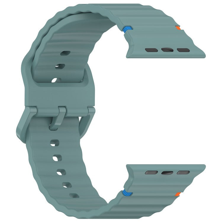 KALEBOL Silicone Strap for Apple Watch Series 10 42mm / 9 8 7 41mm / SE (2023) SE (2022) SE 6 5 4 40mm / 3 2 1 38mm Band - Green