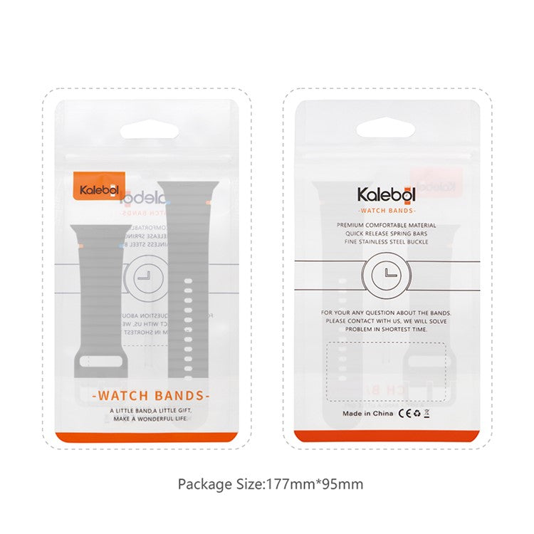 KALEBOL Silicone Strap for Apple Watch Series 10 42mm / 9 8 7 41mm / SE (2023) SE (2022) SE 6 5 4 40mm / 3 2 1 38mm Band - Green