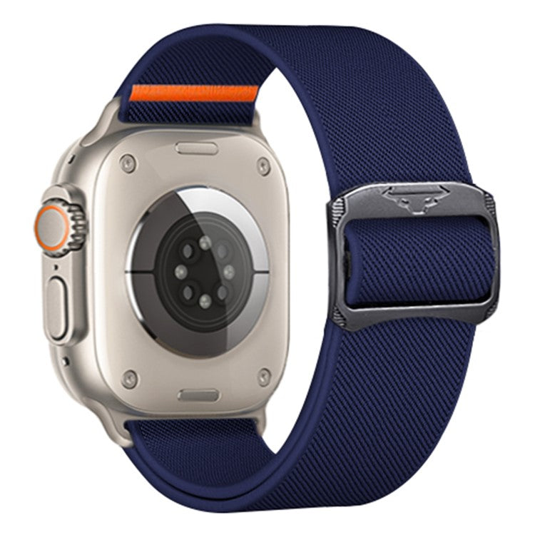 KALEBOL Nylon Strap for Apple Watch Series 10 42mm / 9 8 7 41mm / SE (2023) SE (2022) SE 6 5 4 40mm / 3 2 1 38mm Elastic Band - Midnight Blue