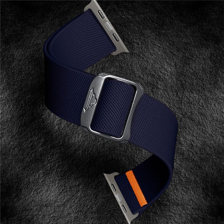 KALEBOL Nylon Strap for Apple Watch Series 10 42mm / 9 8 7 41mm / SE (2023) SE (2022) SE 6 5 4 40mm / 3 2 1 38mm Elastic Band - Midnight Blue