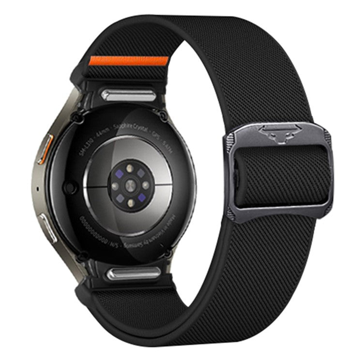 KALEBOL Watch Strap for Samsung Galaxy Watch FE 40mm / Watch7 / Watch6 / Watch 5 / Watch4 Nylon Elastic Band - Black