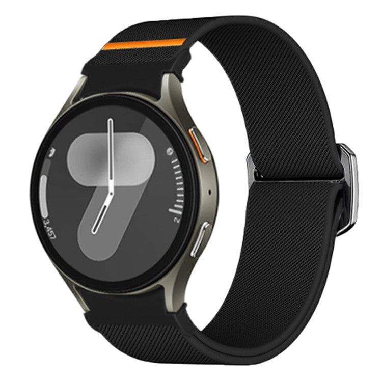 KALEBOL Watch Strap for Samsung Galaxy Watch FE 40mm / Watch7 / Watch6 / Watch 5 / Watch4 Nylon Elastic Band - Black
