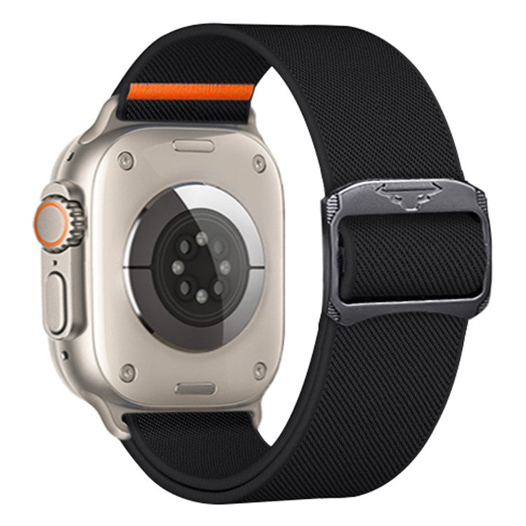 KALEBOL Nylon Watch Strap for Apple Watch Series 10 46mm / Ultra 2 Ultra 49mm / 9 8 7 45mm / SE (2023) SE (2022) SE 6 5 4 44mm / 3 2 1 42mm - Black
